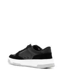 schwarze Leder niedrige Sneakers von BOSS