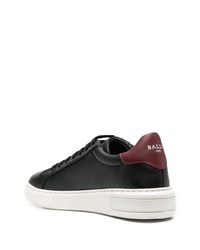 schwarze Leder niedrige Sneakers von Bally