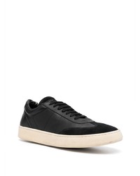 schwarze Leder niedrige Sneakers von Officine Creative