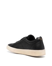 schwarze Leder niedrige Sneakers von Officine Creative