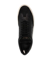 schwarze Leder niedrige Sneakers von Officine Creative