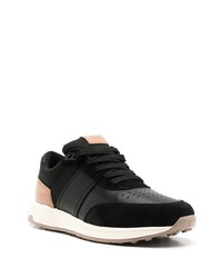 schwarze Leder niedrige Sneakers von Tod's