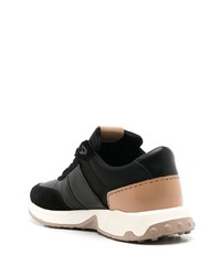 schwarze Leder niedrige Sneakers von Tod's