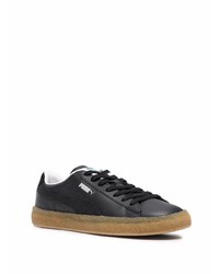 schwarze Leder niedrige Sneakers von Puma