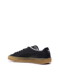 schwarze Leder niedrige Sneakers von Puma