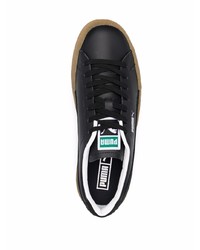 schwarze Leder niedrige Sneakers von Puma