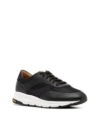 schwarze Leder niedrige Sneakers von Unseen Footwear