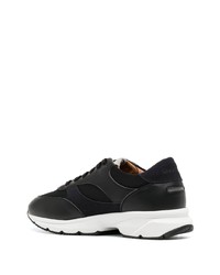 schwarze Leder niedrige Sneakers von Unseen Footwear