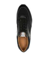 schwarze Leder niedrige Sneakers von Unseen Footwear