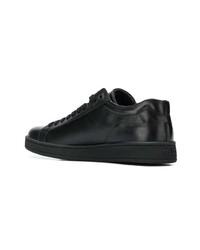 schwarze Leder niedrige Sneakers von Kenzo