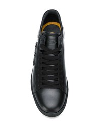 schwarze Leder niedrige Sneakers von Kenzo