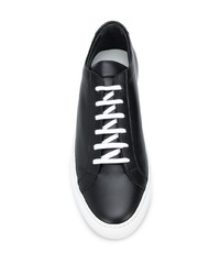 schwarze Leder niedrige Sneakers von Common Projects