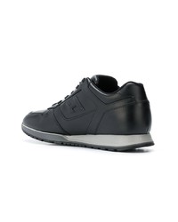 schwarze Leder niedrige Sneakers von Hogan