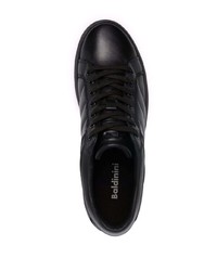 schwarze Leder niedrige Sneakers von Baldinini