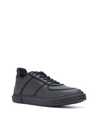 schwarze Leder niedrige Sneakers von Giuseppe Zanotti