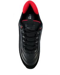 schwarze Leder niedrige Sneakers von Versace