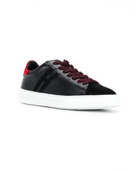 schwarze Leder niedrige Sneakers von Hogan