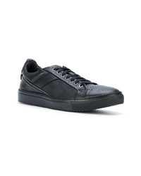 schwarze Leder niedrige Sneakers von Fabi