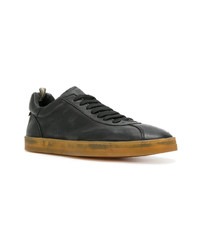 schwarze Leder niedrige Sneakers von Officine Creative