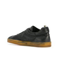 schwarze Leder niedrige Sneakers von Officine Creative