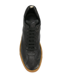 schwarze Leder niedrige Sneakers von Officine Creative