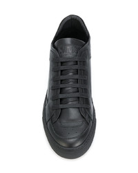 schwarze Leder niedrige Sneakers von MM6 MAISON MARGIELA