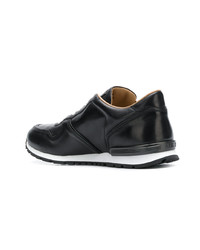 schwarze Leder niedrige Sneakers von Tod's