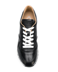 schwarze Leder niedrige Sneakers von Tod's