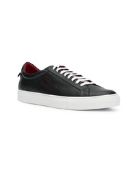 schwarze Leder niedrige Sneakers von Givenchy