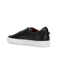 schwarze Leder niedrige Sneakers von Givenchy