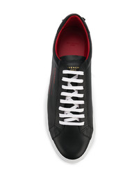 schwarze Leder niedrige Sneakers von Givenchy