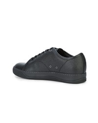 schwarze Leder niedrige Sneakers von Lanvin