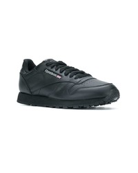 schwarze Leder niedrige Sneakers von Reebok