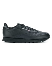 schwarze Leder niedrige Sneakers von Reebok