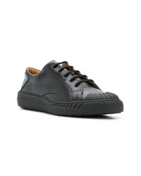 schwarze Leder niedrige Sneakers von Valentino