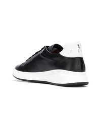 schwarze Leder niedrige Sneakers von Philipp Plein