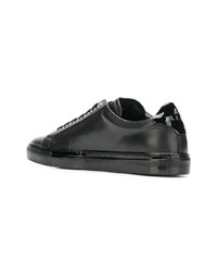 schwarze Leder niedrige Sneakers von Philipp Plein