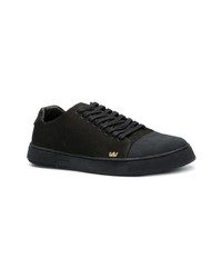 schwarze Leder niedrige Sneakers von OSKLEN