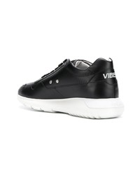 schwarze Leder niedrige Sneakers von Hogan