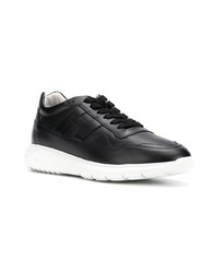 schwarze Leder niedrige Sneakers von Hogan