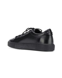 schwarze Leder niedrige Sneakers von Tod's