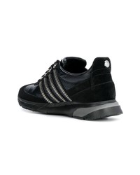 schwarze Leder niedrige Sneakers von Balmain