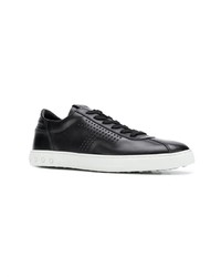 schwarze Leder niedrige Sneakers von Tod's