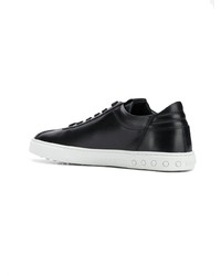 schwarze Leder niedrige Sneakers von Tod's