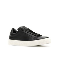 schwarze Leder niedrige Sneakers von Philipp Plein