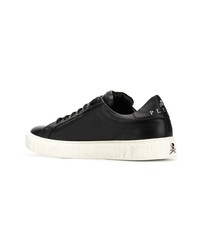 schwarze Leder niedrige Sneakers von Philipp Plein