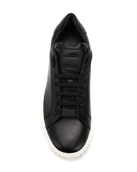 schwarze Leder niedrige Sneakers von Philipp Plein