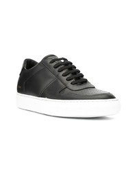 schwarze Leder niedrige Sneakers von Common Projects