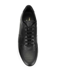 schwarze Leder niedrige Sneakers von Common Projects