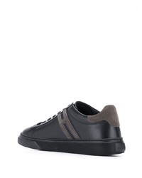 schwarze Leder niedrige Sneakers von Hogan